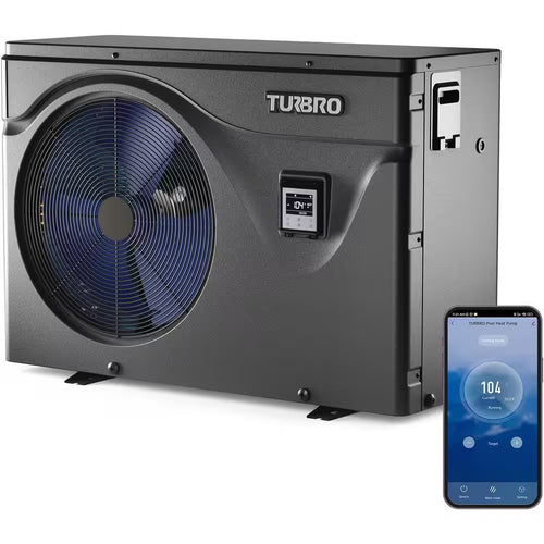 75,000 BTU Inverter Swimming Pool Heat Pump for above and in Ground Pools and Spas, All Electric Heater, Beluga B75V
